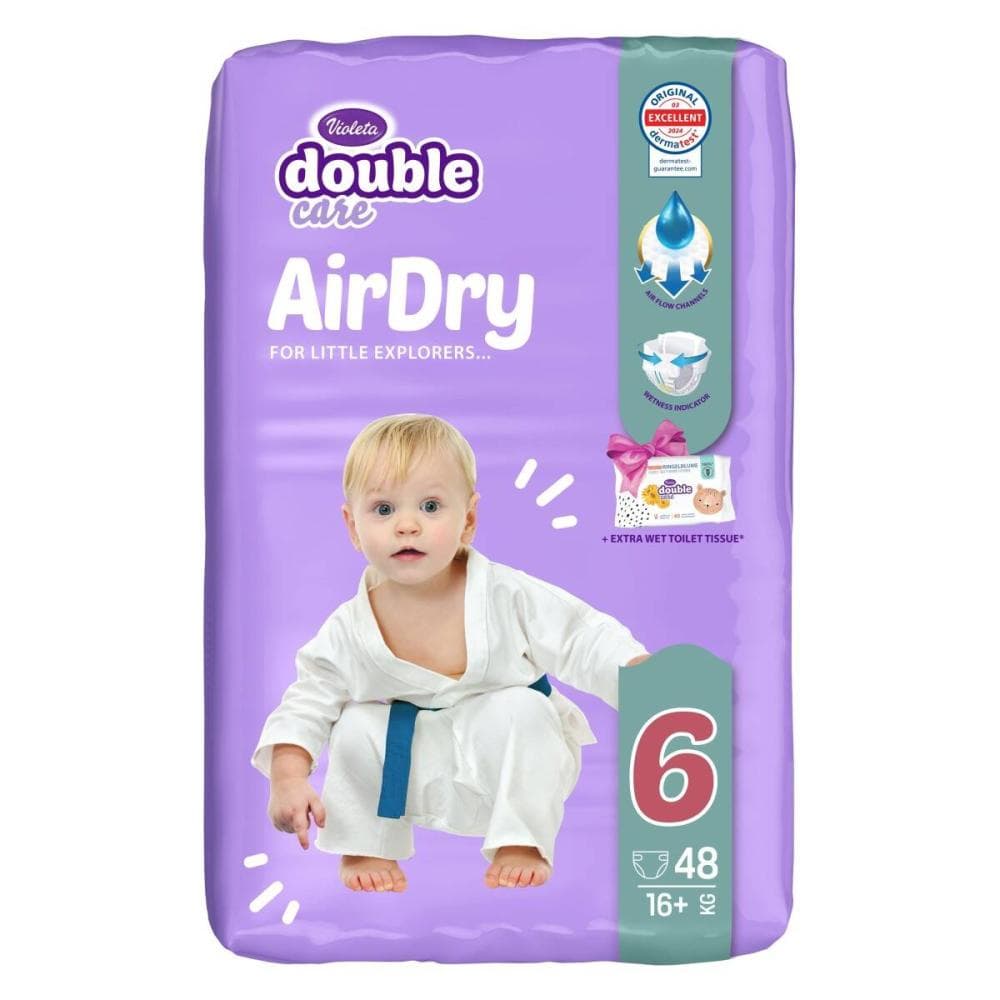 Double Care, Violeta Dječje pelene 52 kom ili 48 kom Akcija u trgovini Tommy