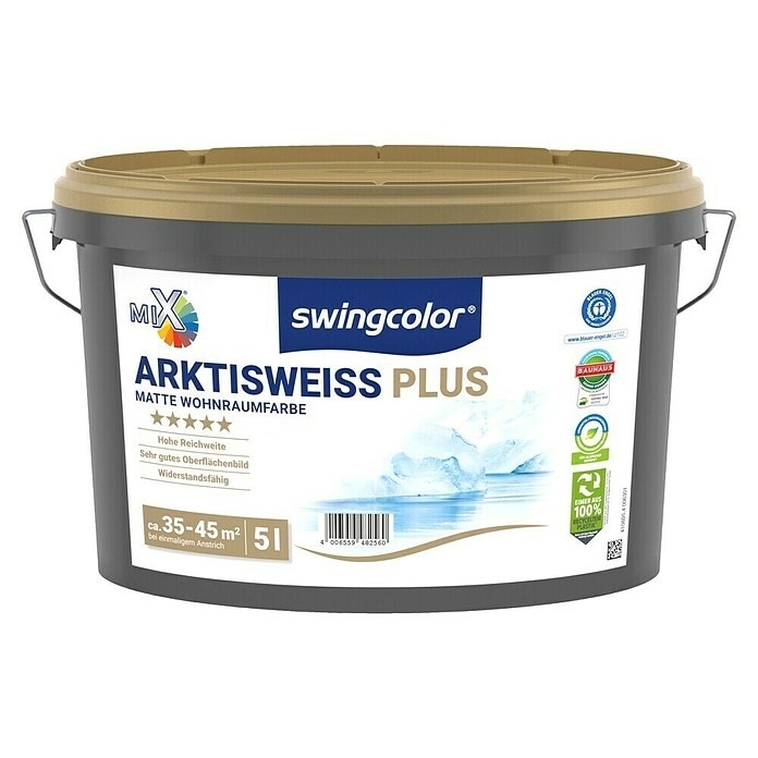 Mix arktički bijela boja 'Arktisweiss Plus Basis 2 ili 4' 1 l swingcolor - Akcija u trgovini Bauhaus