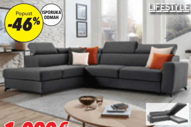 Kutna garnitura CITY L Akcija u trgovini Harvey Norman