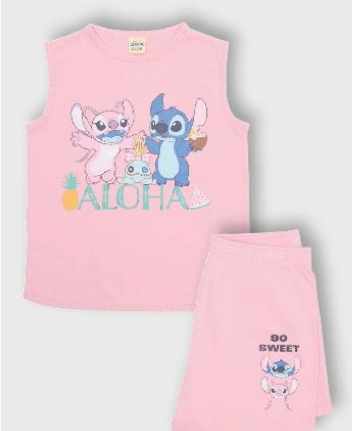 Pidžama za djevojčice pakiranje Disney Stitch - Akcija u trgovini Kaufland