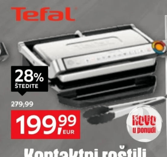 Kontaktni roštilj OptiGrill XL Tefal - Akcija u trgovini Lesnina