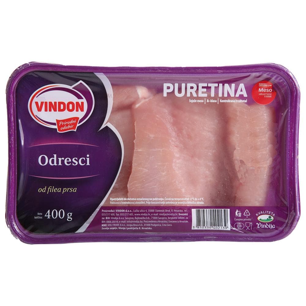 Vindon pureći odresci 400 g Akcija u trgovini Plodine