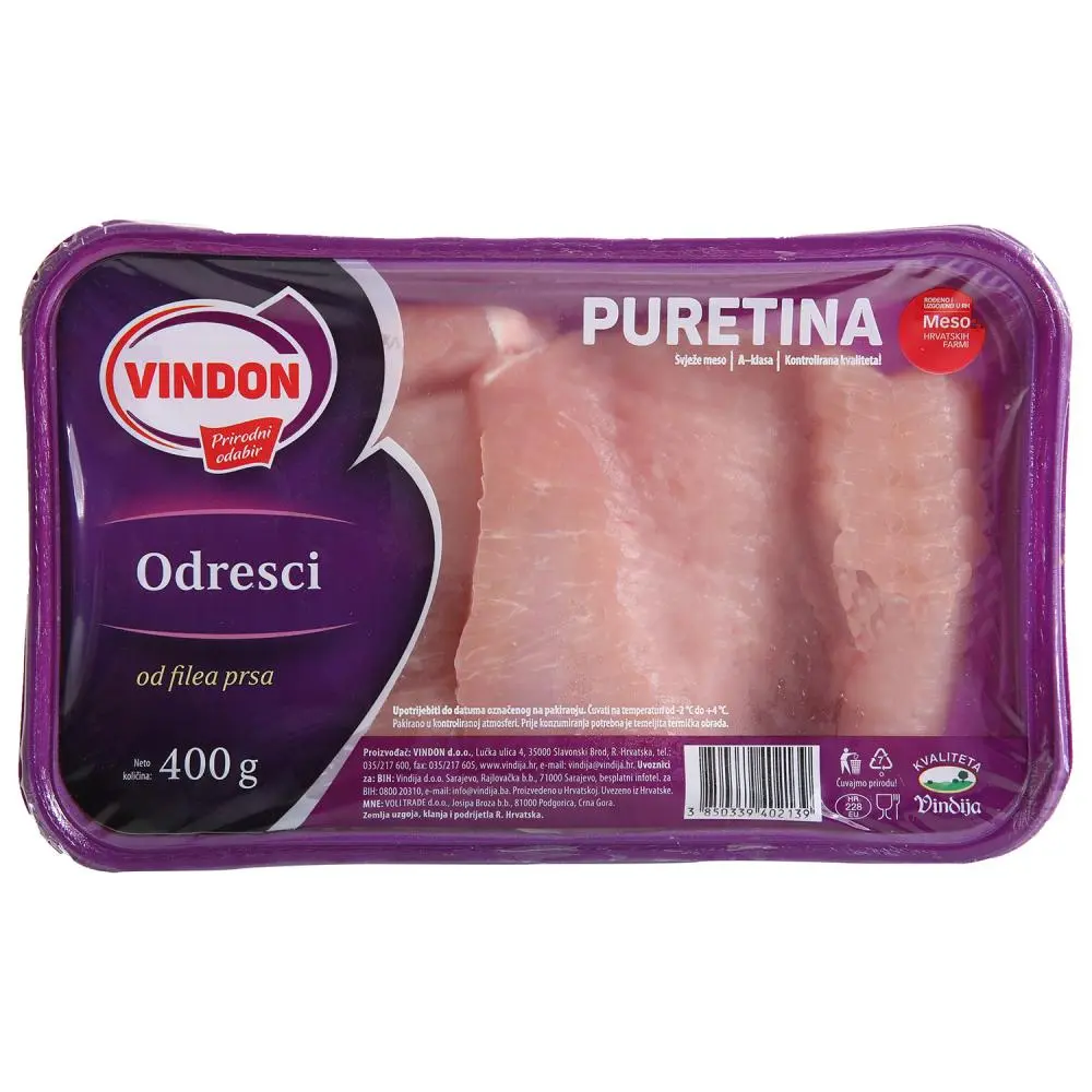 Vindon pureći odresci od filea prsa 400 g Akcija u trgovini Konzum