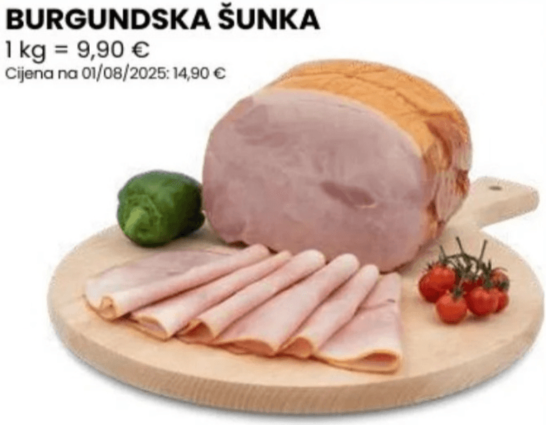 Burgundska šunka Akcija u trgovini Eurospin