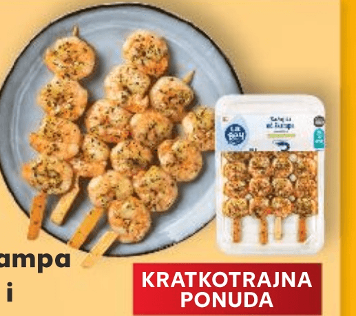 Marinirani ražnjići od škampa 180 g Let's BBQ - Akcija u trgovini Kaufland