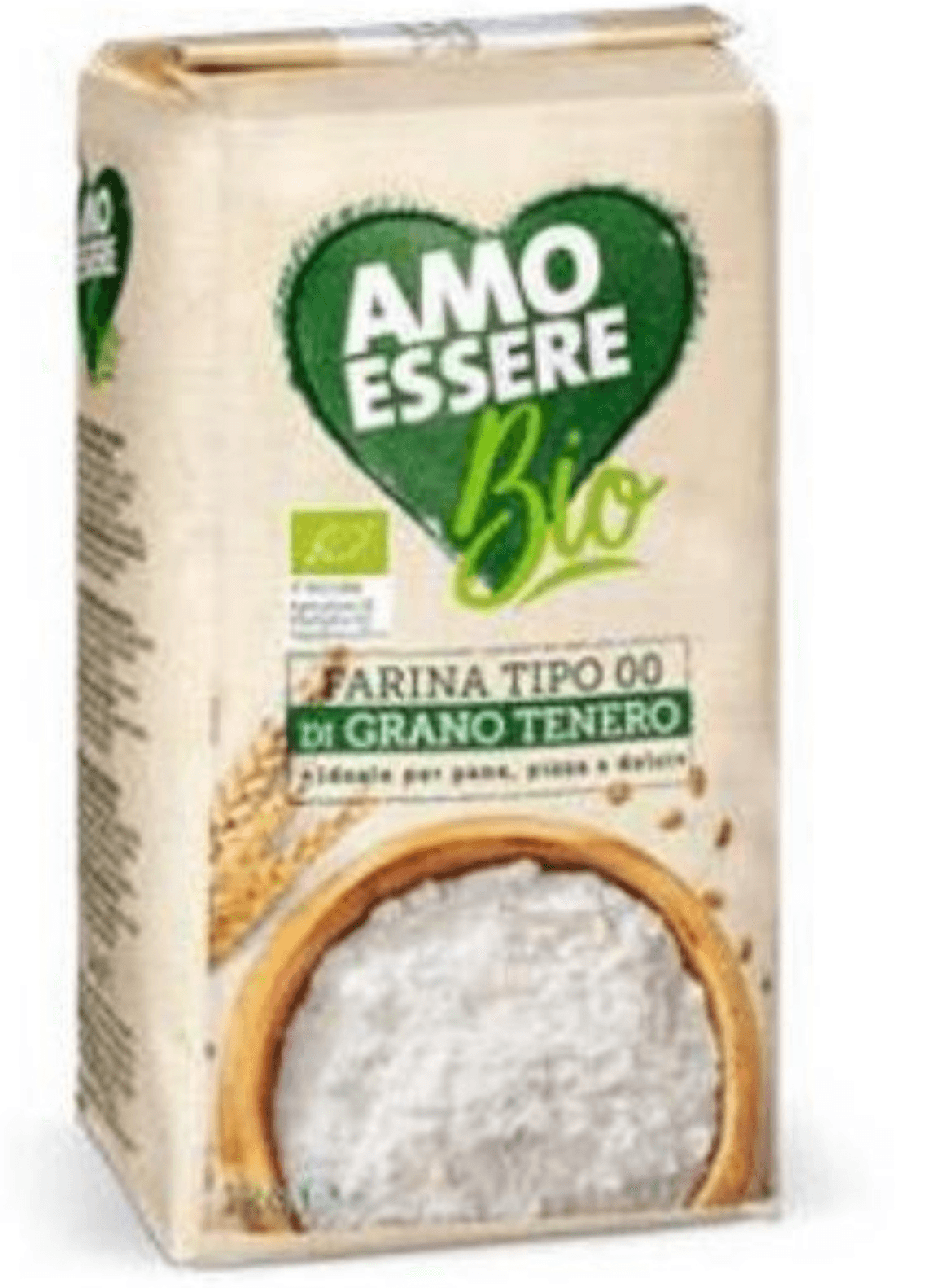 Bio brašno pšenično glatko T-00 1 kg Amo Essere Bio Akcija u trgovini Eurospin