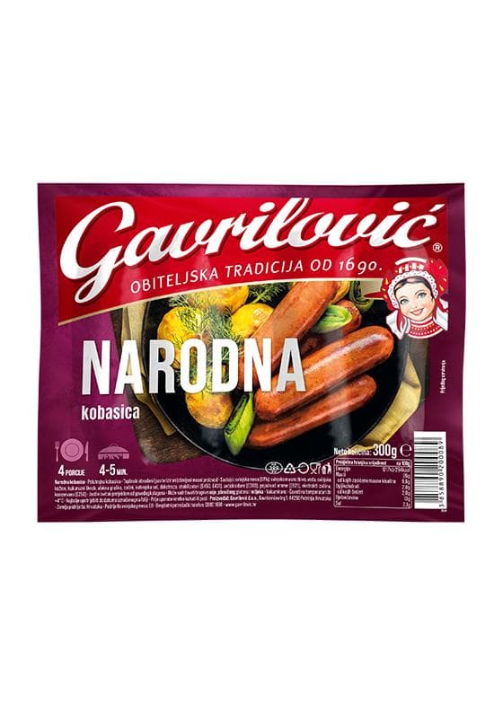 Gavrilović Narodna kobasica 300 g Akcija u trgovini Gavranović