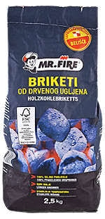 Ugljeni briketi 2,5 kg MR.FIRE - Akcija u trgovini Kaufland