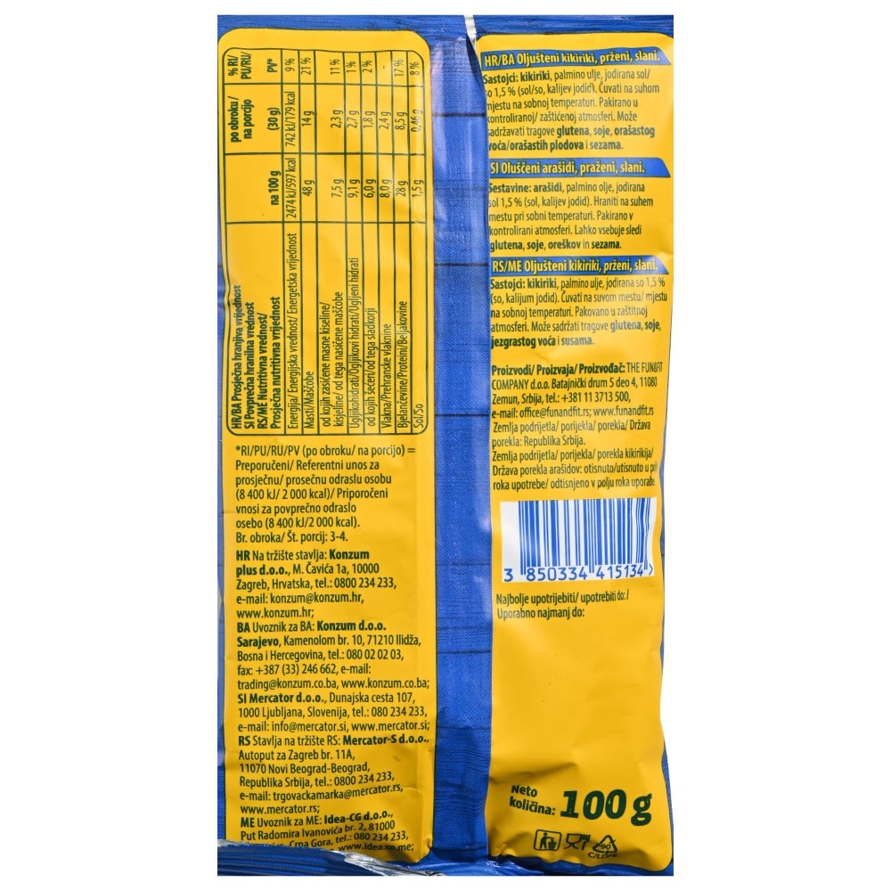 Hrušk Kikiriki prženi slani 100 g - Akcija u trgovini NTL