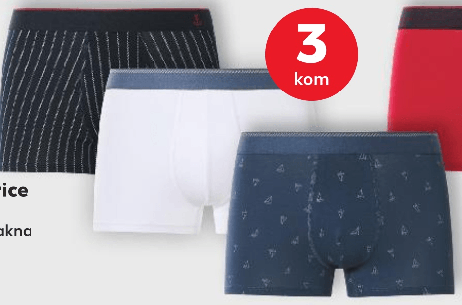 Muške bokserice 3 kom - Akcija u trgovini Kaufland