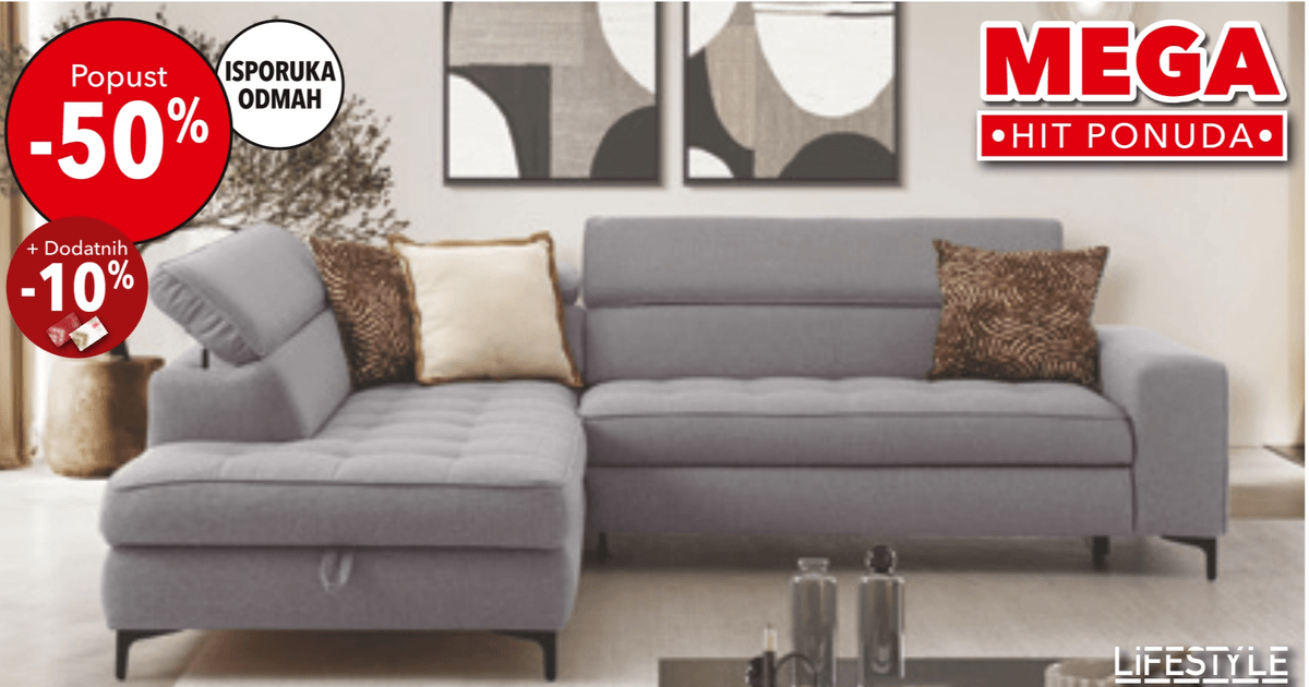 Kutna garnitura NALA - Akcija u trgovini Harvey Norman