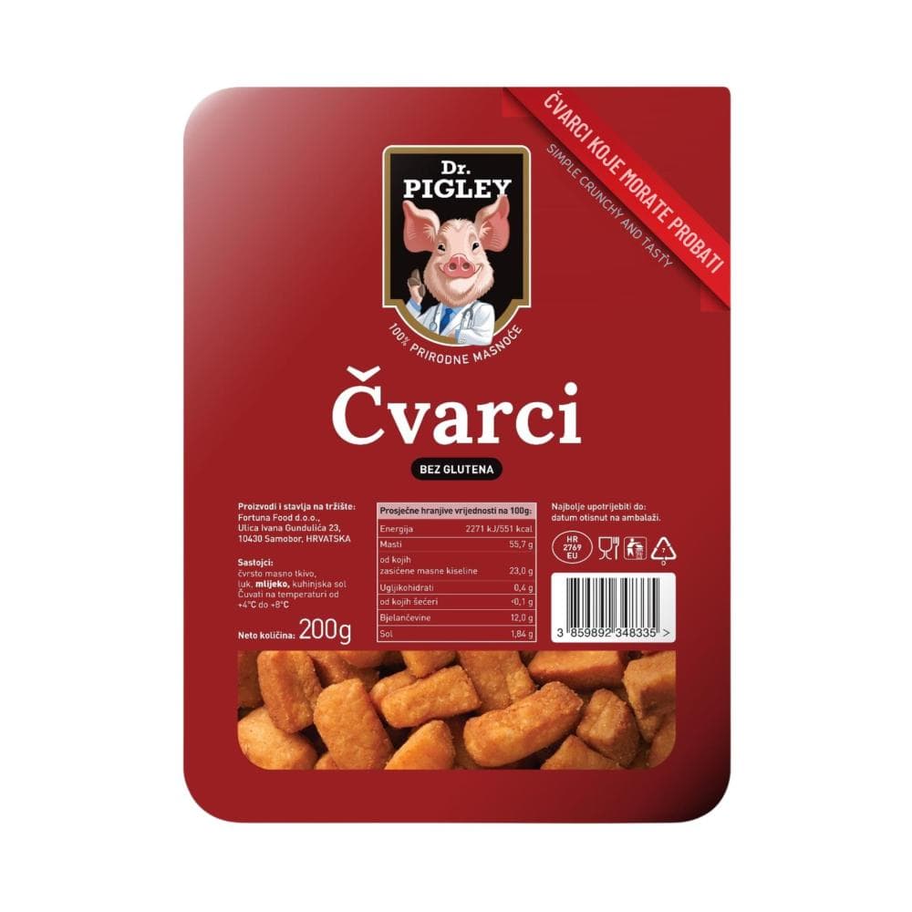 Čvarci 200 g DR. PIGLEY Akcija u trgovini Stanić Diskont