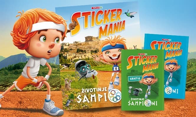 Stickermania paketić sličica 5 sličica Spar Akcija u trgovini Spar