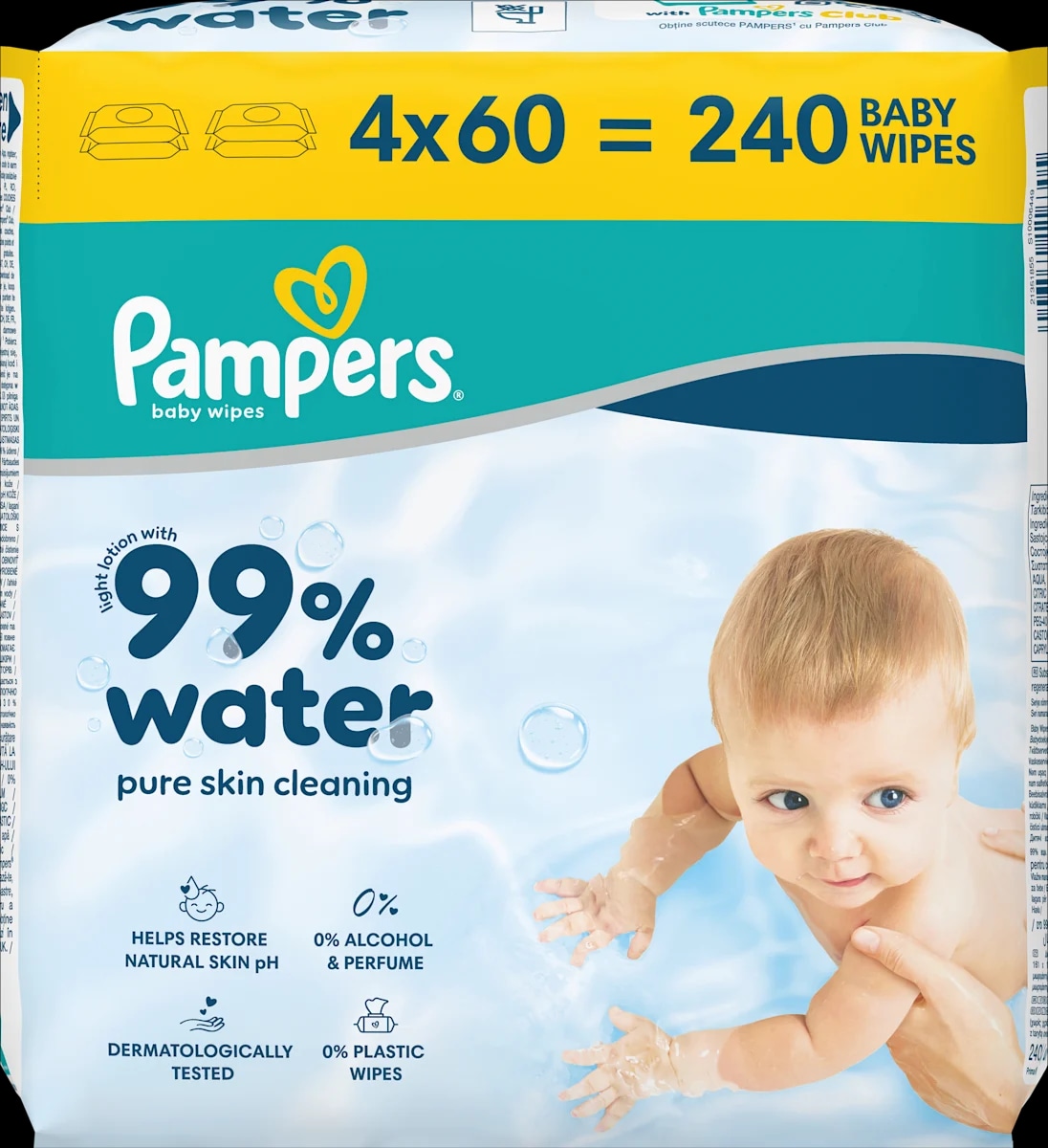 Dječje vlažne maramice Pampers 4 x 60 kom/pak - Akcija u trgovini KTC