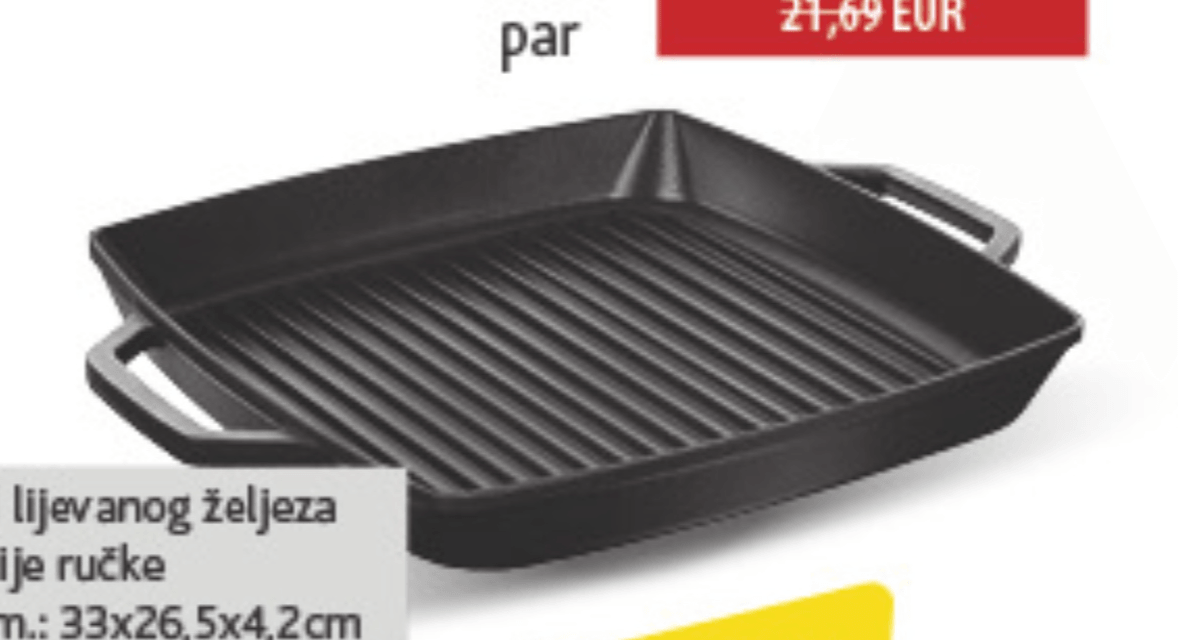 Grill tava za roštilj kom - Akcija u trgovini Konzum