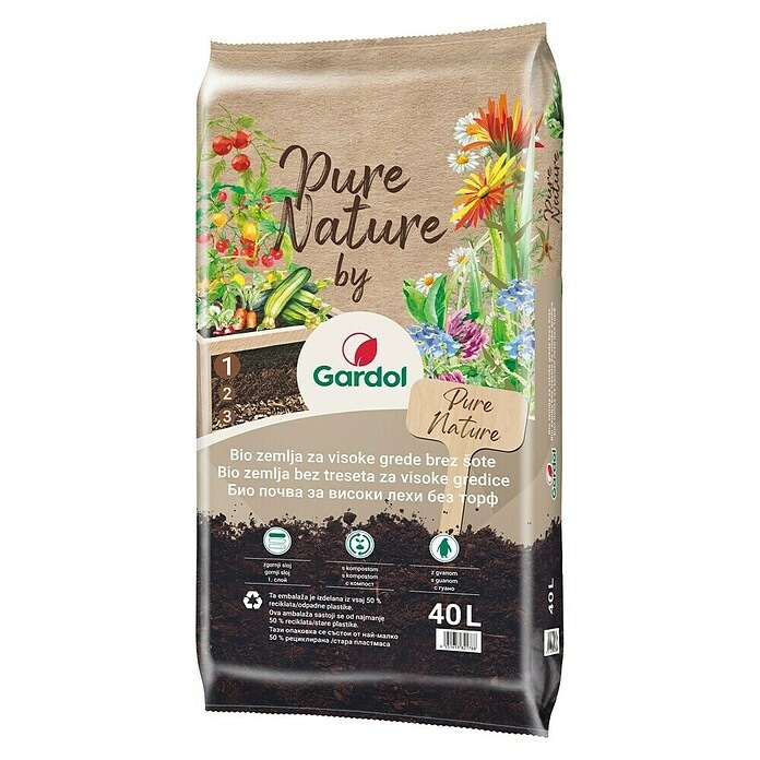 Bio zemlja za povišene gredice Pure Nature 40 l - Akcija u trgovini Bauhaus