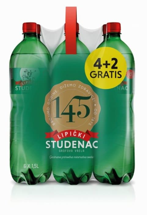 Studenac gazirana mineralna voda 4x1,5 L Akcija u trgovini KTC