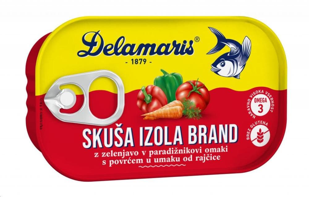 Delamaris Skuša Izola brand sa povrćem 125g Akcija u trgovini Pivac