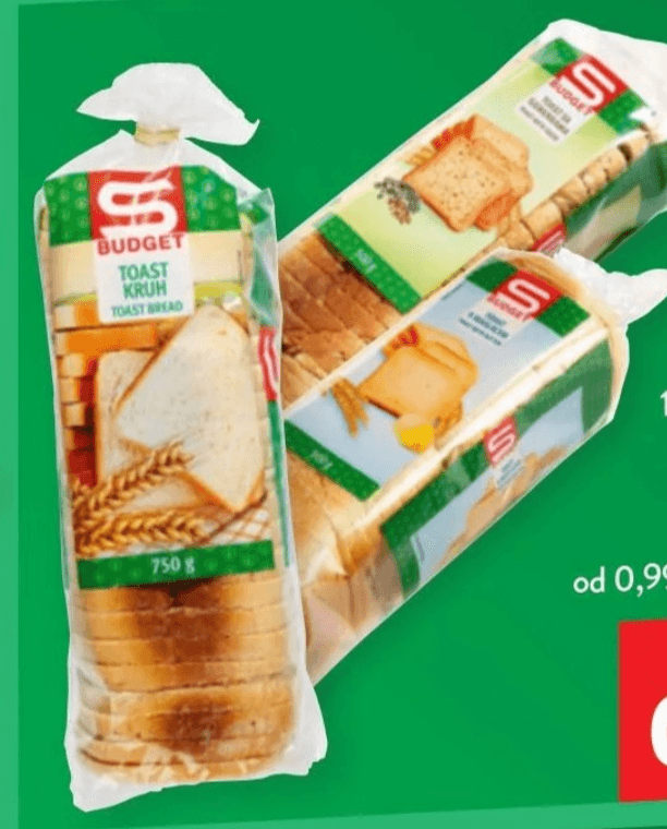 Toast 500-750 g S Budget Akcija u trgovini Spar