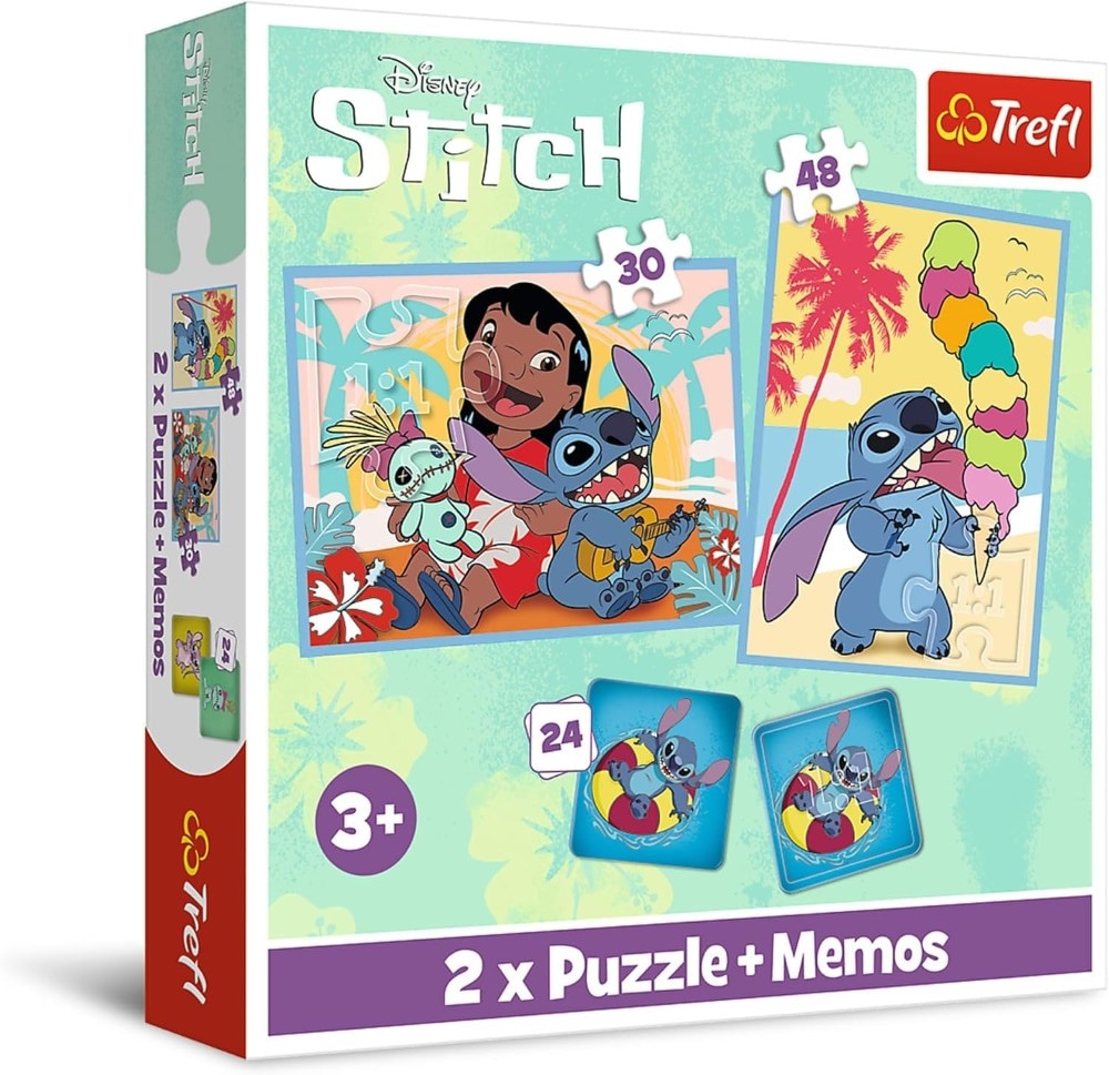 Disney Stitch 2 x Puzzle + Memos 2 x Puzzle + Memos Akcija u trgovini Tedi