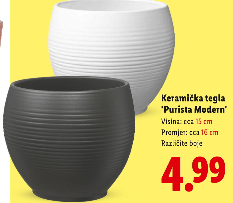 Keramička tegla 'Purista Modern' - Akcija u trgovini Lidl