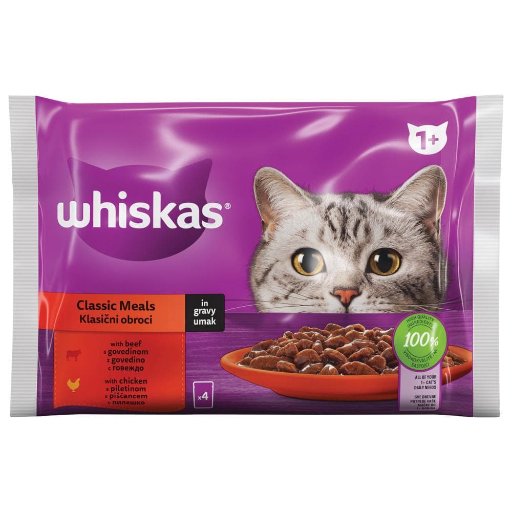 Whiskas mokra hrana za mačke 4x85 g Akcija u trgovini Studenac