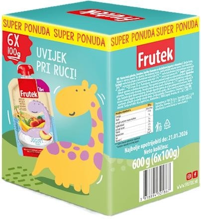Frutek dječja kašica 6x100g Akcija u trgovini Konzum