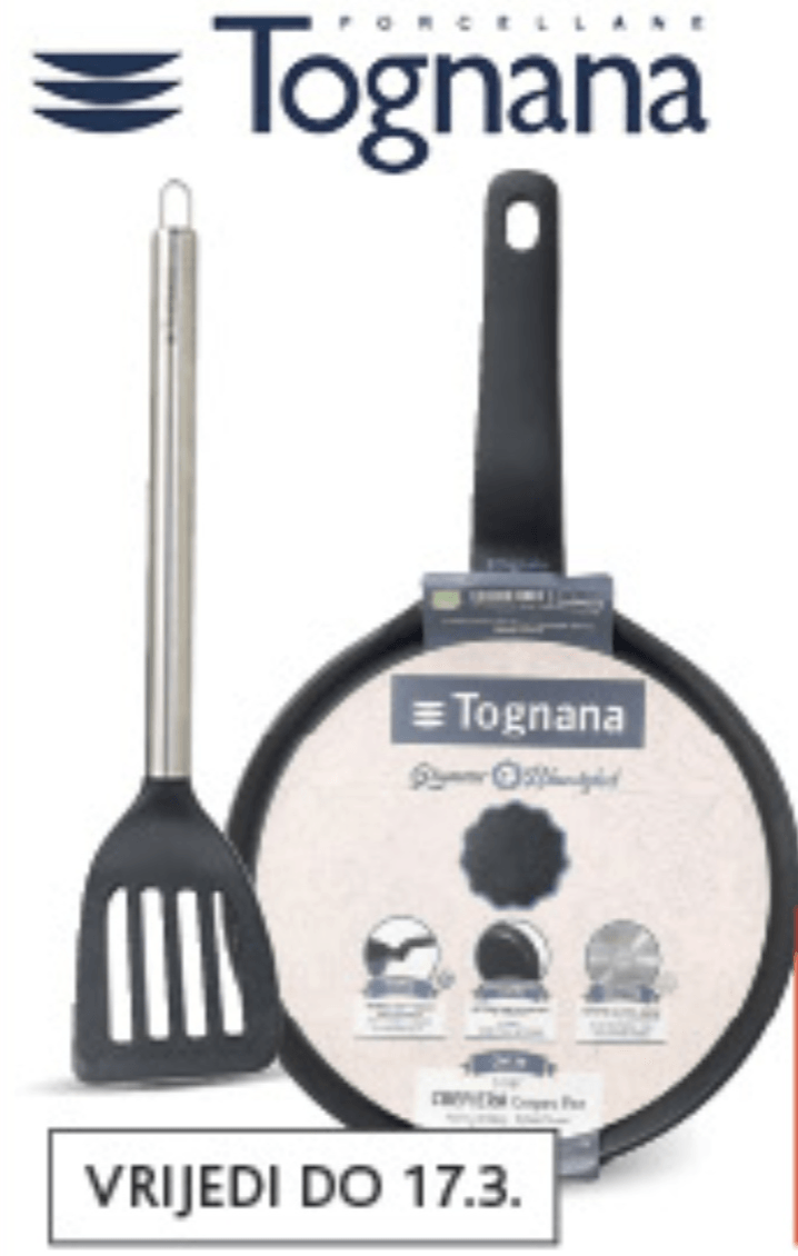 Tognana Tava za palačinke 25cm + LOPATICA set - Akcija u trgovini Konzum