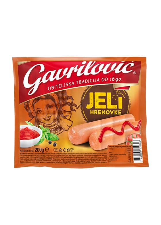Gavrilović Jeli Hrenovke 200 g Akcija u trgovini Tommy
