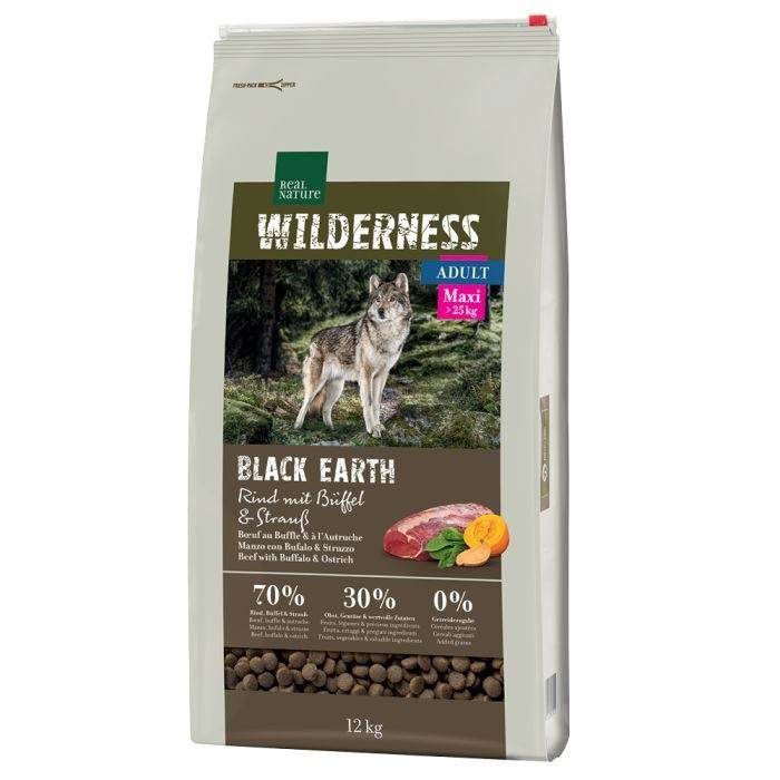 Real Nature Wilderness Black Earth Adult govedina s nojem i bizonom 4 kg Akcija u trgovini Zoo City