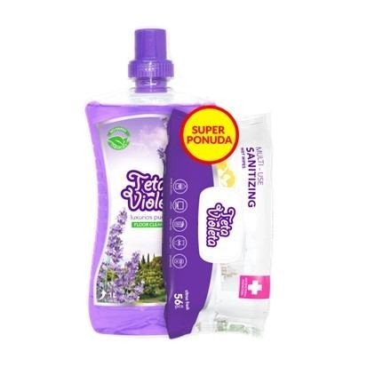Sredstvo za čišćenje podova Luxurious Purple + maramice Multi Use 1 l + 56 kom Teta Violeta Akcija u trgovini NTL