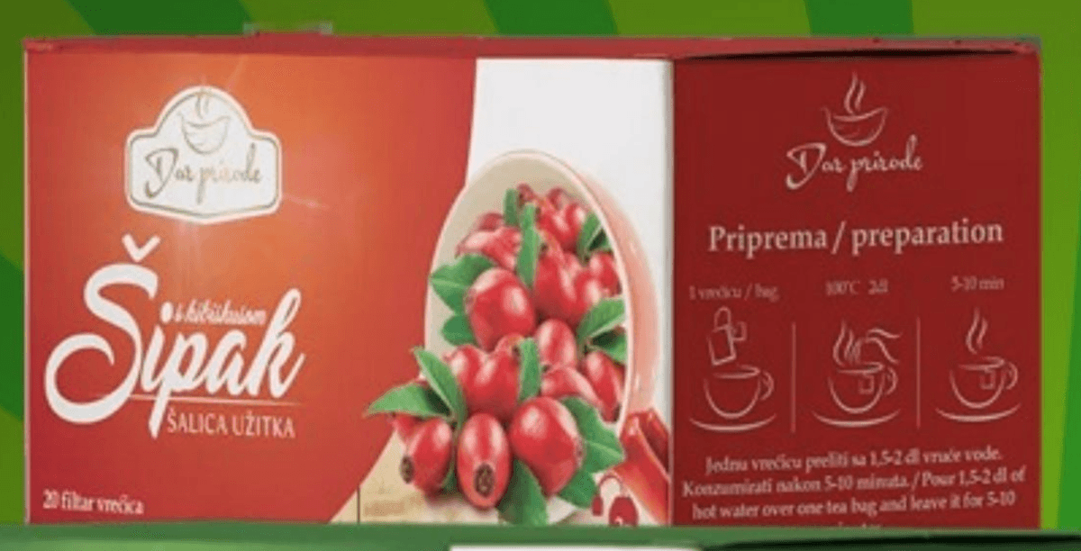 Dar prirode Čaj Šipak | Metvica | Uvin čaj 26g - Akcija u trgovini Žabac