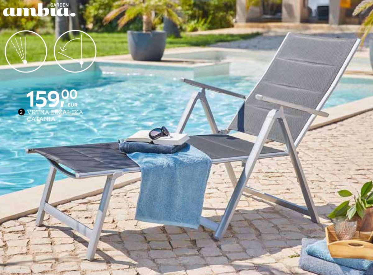 Vrtna ležaljka Catania - Akcija u trgovini Lesnina