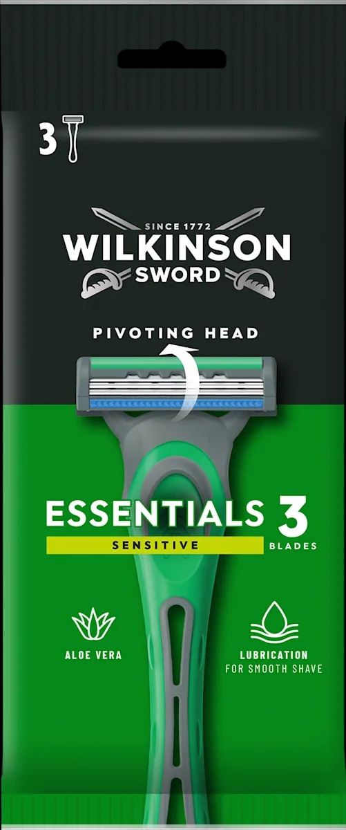 WILKINSON EXTRA ESSENTIALS Jednokratni brijači 3 kom Wilkinson Sword - Akcija u trgovini Bipa