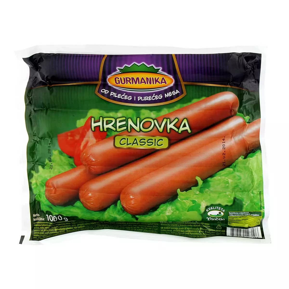 Vindija Gurmanika hrenovka 100 g Akcija u trgovini Ribola