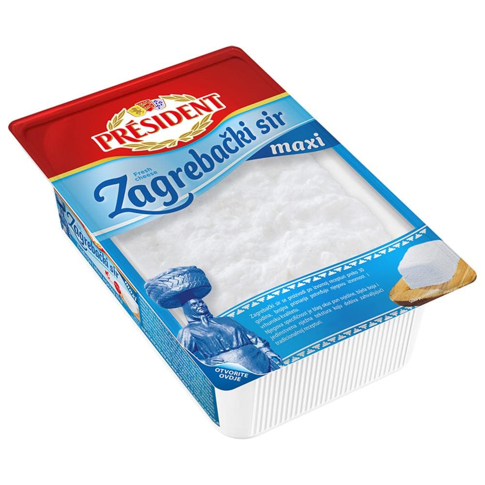 Zagrebački svježi sir President 750 g Akcija u trgovini Interspar