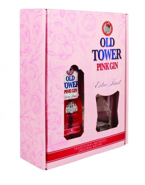 Gin Old Tower Pink 0,7 L + ČAŠA - Akcija u trgovini Interspar