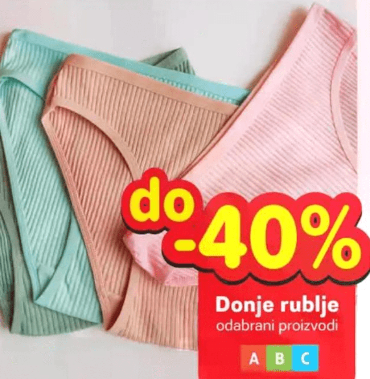 Donje rublje Akcija u trgovini Plodine