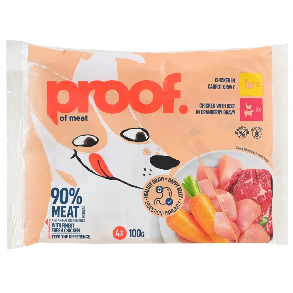 Hrana za pse Proof 4 x 100 g Akcija u trgovini Bakmaz