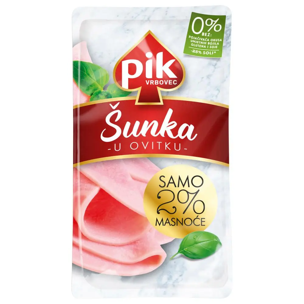PIK Šunka u ovitku narezak 125 g Akcija u trgovini Ribola