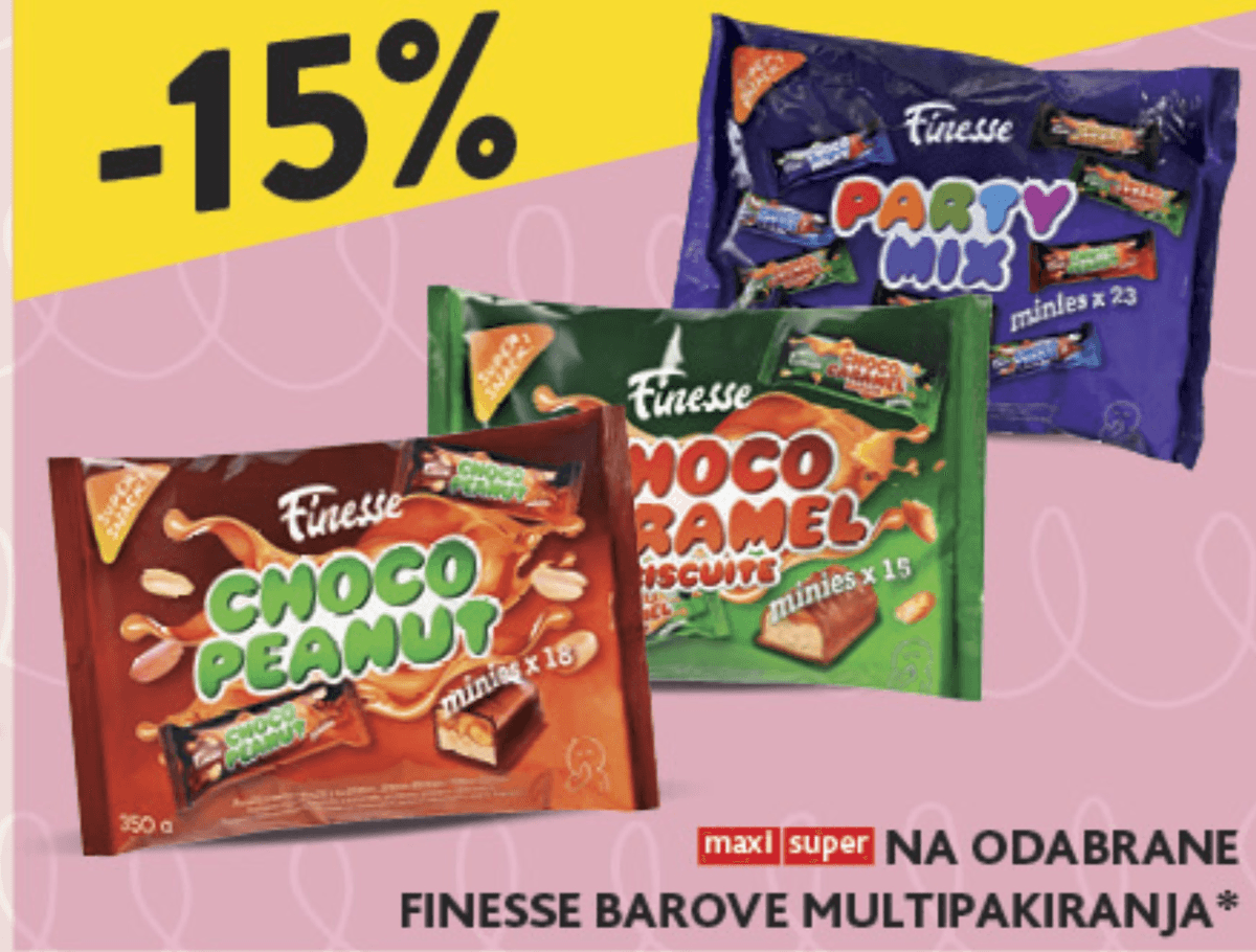 Odabrani Finesse barovi multipakiranja - Akcija u trgovini Konzum