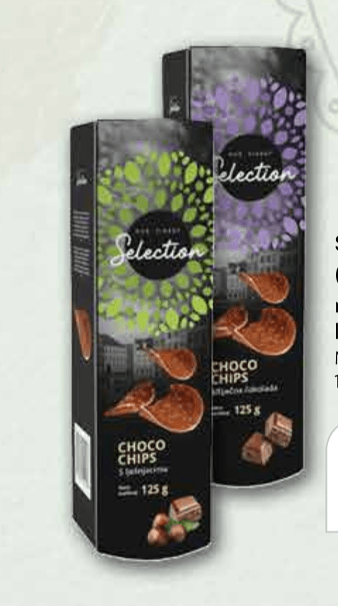 Selection Choco chips 125 g Akcija u trgovini Plodine