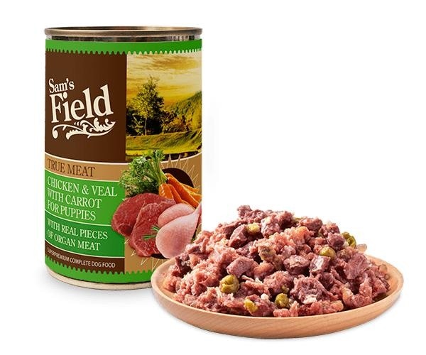 Sam's Field True Meat Chicken & Veal with Carrot for Puppies - Akcija u trgovini Pet Home
