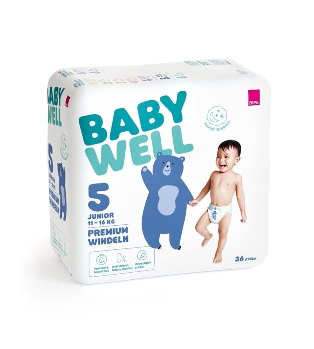 Babywell Premium pelene junior vel.5 36/1 Akcija u trgovini Bipa