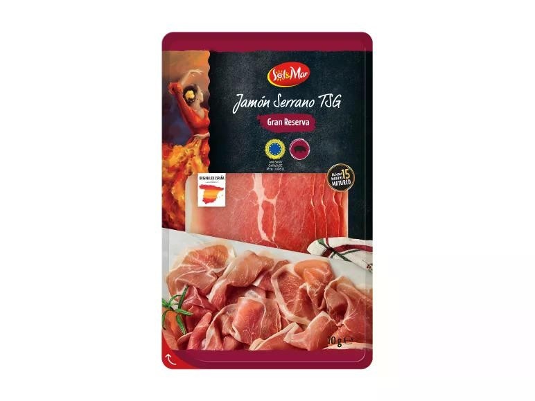 SOL&MAR Pršut Jamon serrano 70 g - Akcija u trgovini Lidl