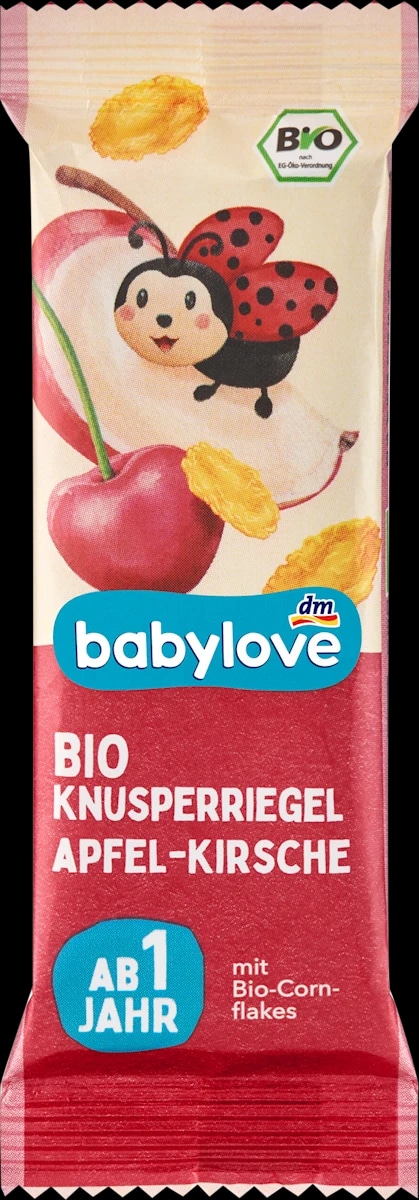 babylove EKO voćna pločica jabuka i višnja 25 g - Akcija u trgovini Dm