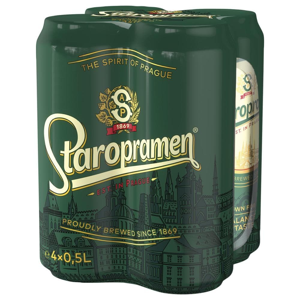Pivo Staropramen 4 x 0,5 L Akcija u trgovini Spar