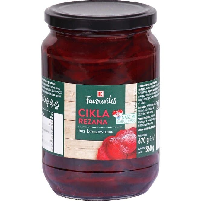 Favourites Cikla 670 g *ocijeđena masa 360 g Akcija u trgovini Kaufland