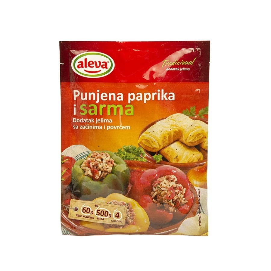 Dodatak Aleva Punjena paprika i sarma 60 g - Akcija u trgovini Boso