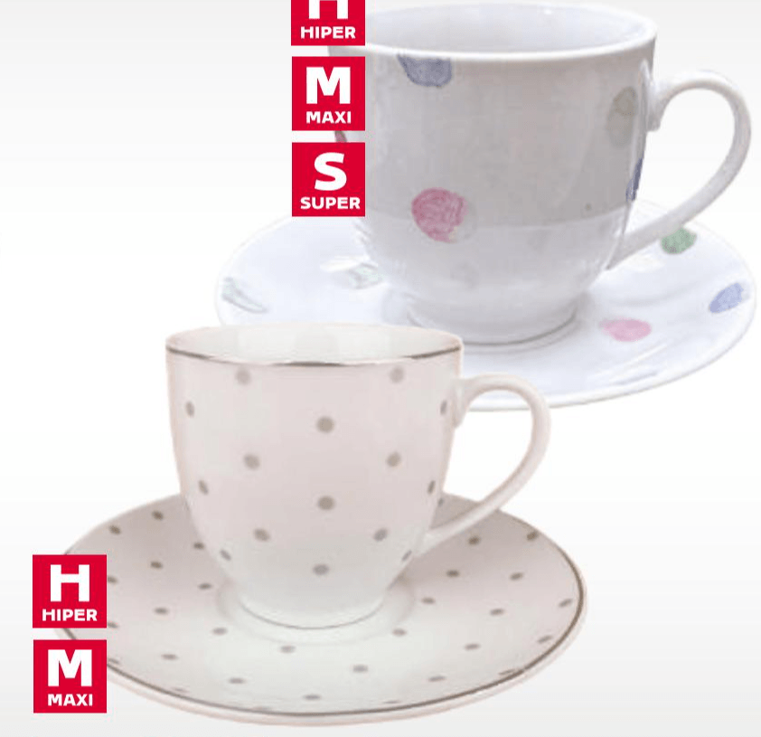 Šalice s tanjurićem 1 set, 6 kom - Akcija u trgovini Tommy